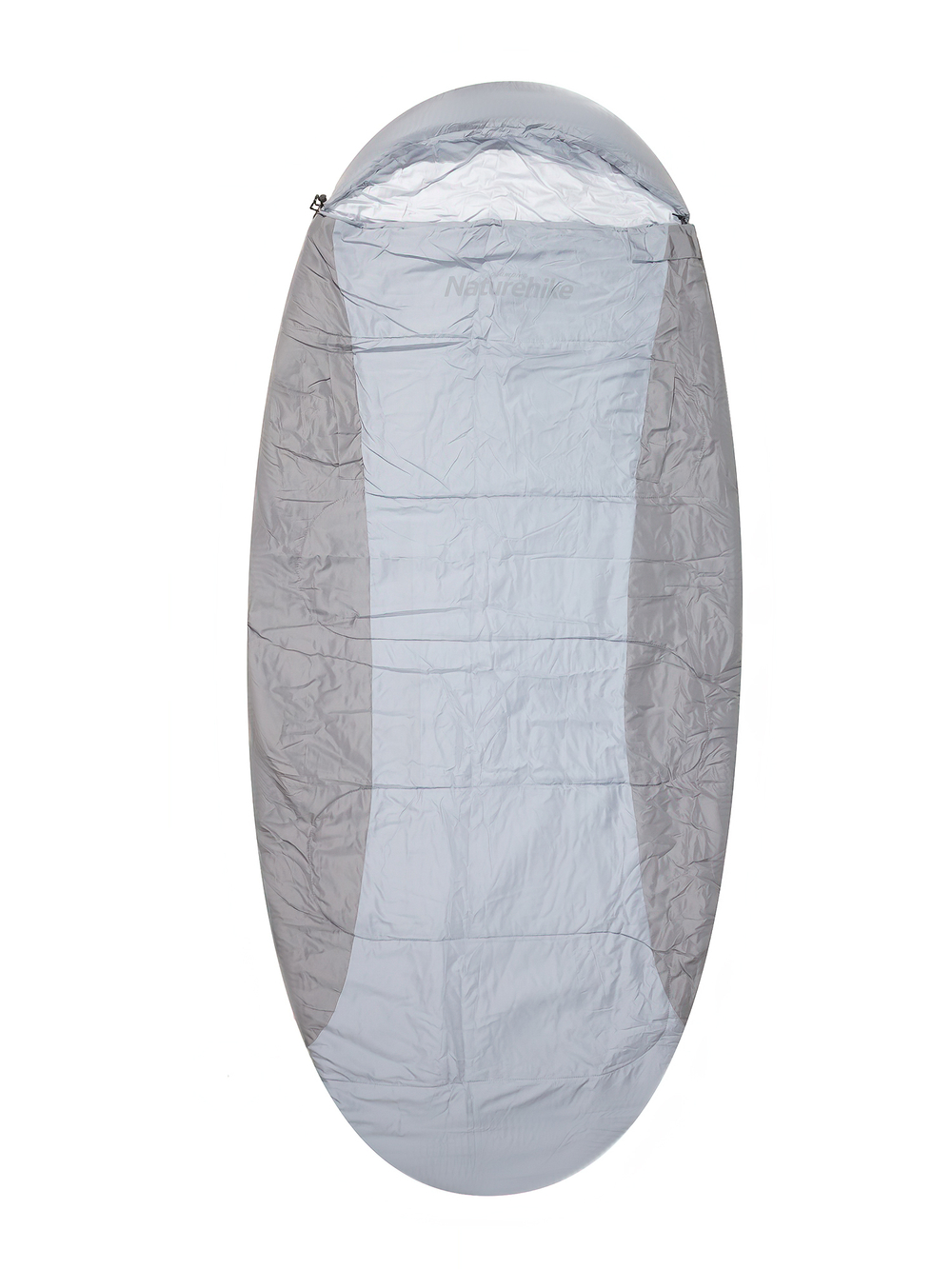 Спальный мешок Naturehike Oval PS200, 220х95 см, серый (NH20MSD03), молния слева