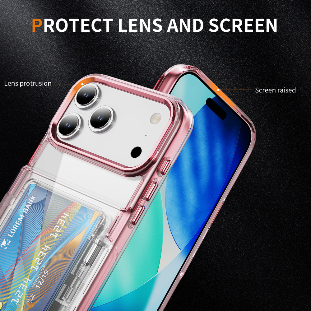 Прозрачный чехол Lumen Case с подставкой 2‑в‑1 и отделением для карт: iPhone 17 Pro Max