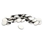 Пуговицы на ножке 40L=25 мм, пластик (White/S белый с серебром), RBz-94, 36 шт
