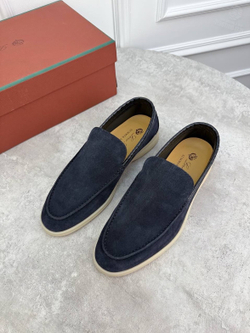 Лоферы Loro Piana Summer Walk со вставками кожи крокодила