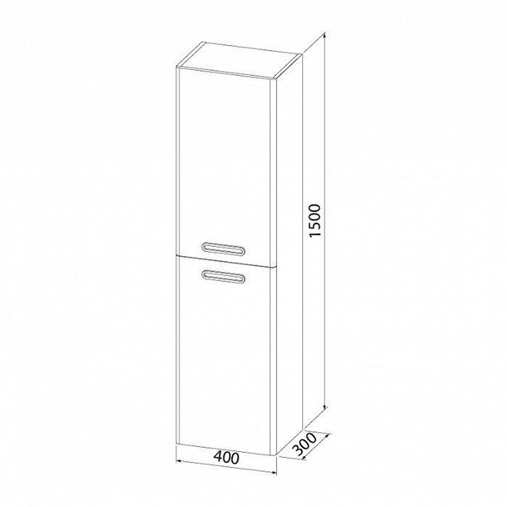 Шкаф-пенал IDDIS Brick 40 подвесной белый (BRI40W0i97)