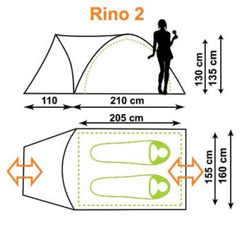Палатка Canadian Camper RINO 2, цвет royal