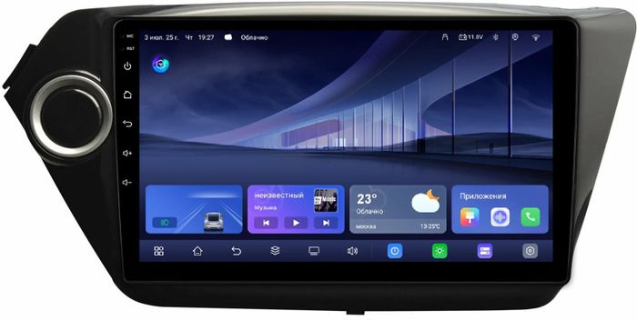 Магнитола для KIA Rio 3 2011-2017 (QB) - Kuberg QLed, Android 14, TS105, Быстрейшая, CarPlay, SIM-слот
