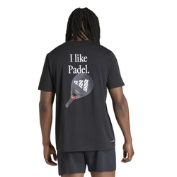 Мужская теннисная футболка Adidas With Graphic For Padel Category - black
