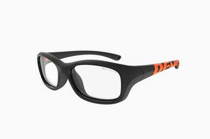 Спортивные очки с диоптриями Demetz Softness R / Matte Black / Matte Orange 48-15 Colorless Cat.0