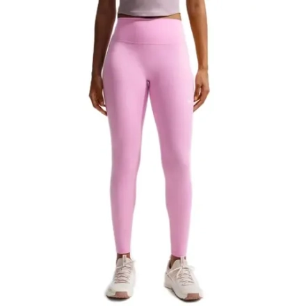 Леггинсы Nike One Seamless Front High Waisted Full Length - pink rise/white
