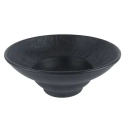 Тарелка глубокая 380 мл d 25 см h7,8 см для пасты, для супа Black Raw Wood P.L. Proff Cuisine [3]