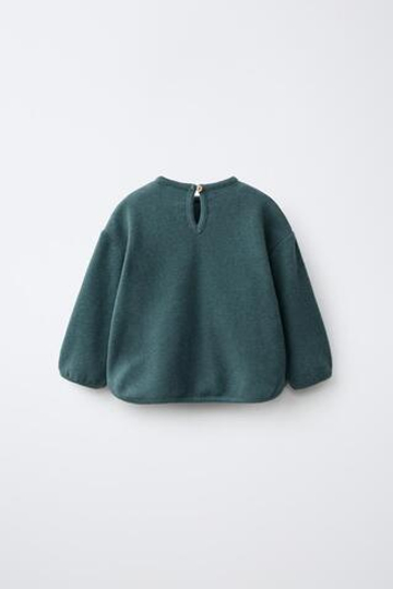 ZARA ОДНОТОННЫЙ ЛОНГСЛИВ SOFT TOUCH, СИНИЙ