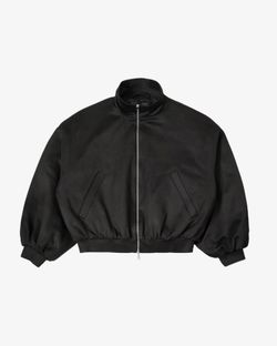 Бомбер Crop черный