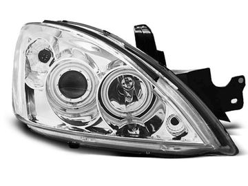 Передние фары Mitsubishi Lancer 9 angel eyes chrome