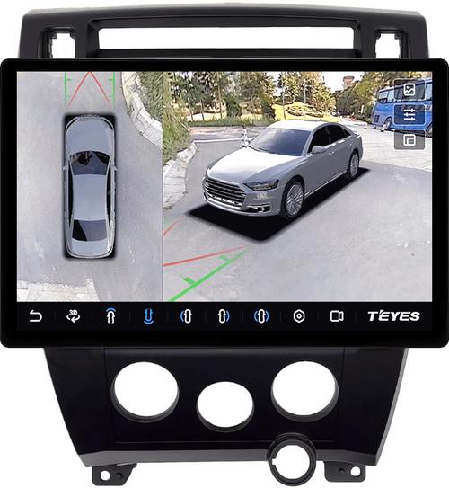 Магнитола для Hyundai Tucson 1 2004-2009 (рамка черная) - Teyes CC3-2K-360 монитор 13" 2K QLED на Android 10, Быстрая, CarPlay, 4G SIM-слот, 4 камеры в комплекте