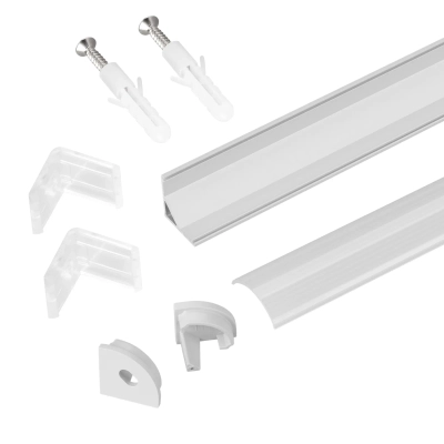 Профиль с экраном ARH-KANT-H16-2000 ANOD+OPAL (Arlight, Алюминий)