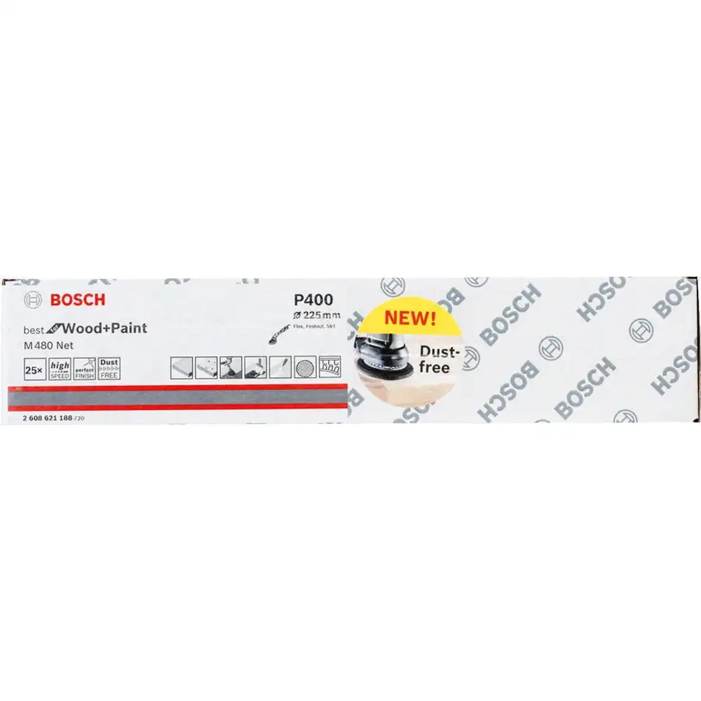 Шлифовальная сетка M480, P320, 225 мм, 25 шт BOSCH 2608621187