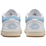 Jordan Air Jordan 1 Denim Cushioning Low top Vintage Basketball Shoes Women's Blue White