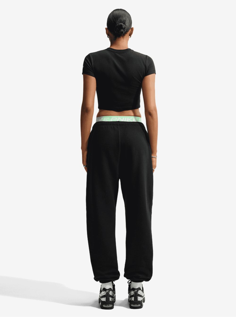 Брюки спортивные женские NIKE W NK STDO FLC MW HR OS CFF PNT