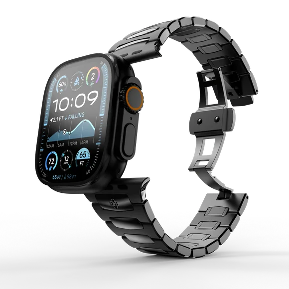 Ремешок для Apple Watch 49/46/45 - ROYAL II Чёрный/Сталь