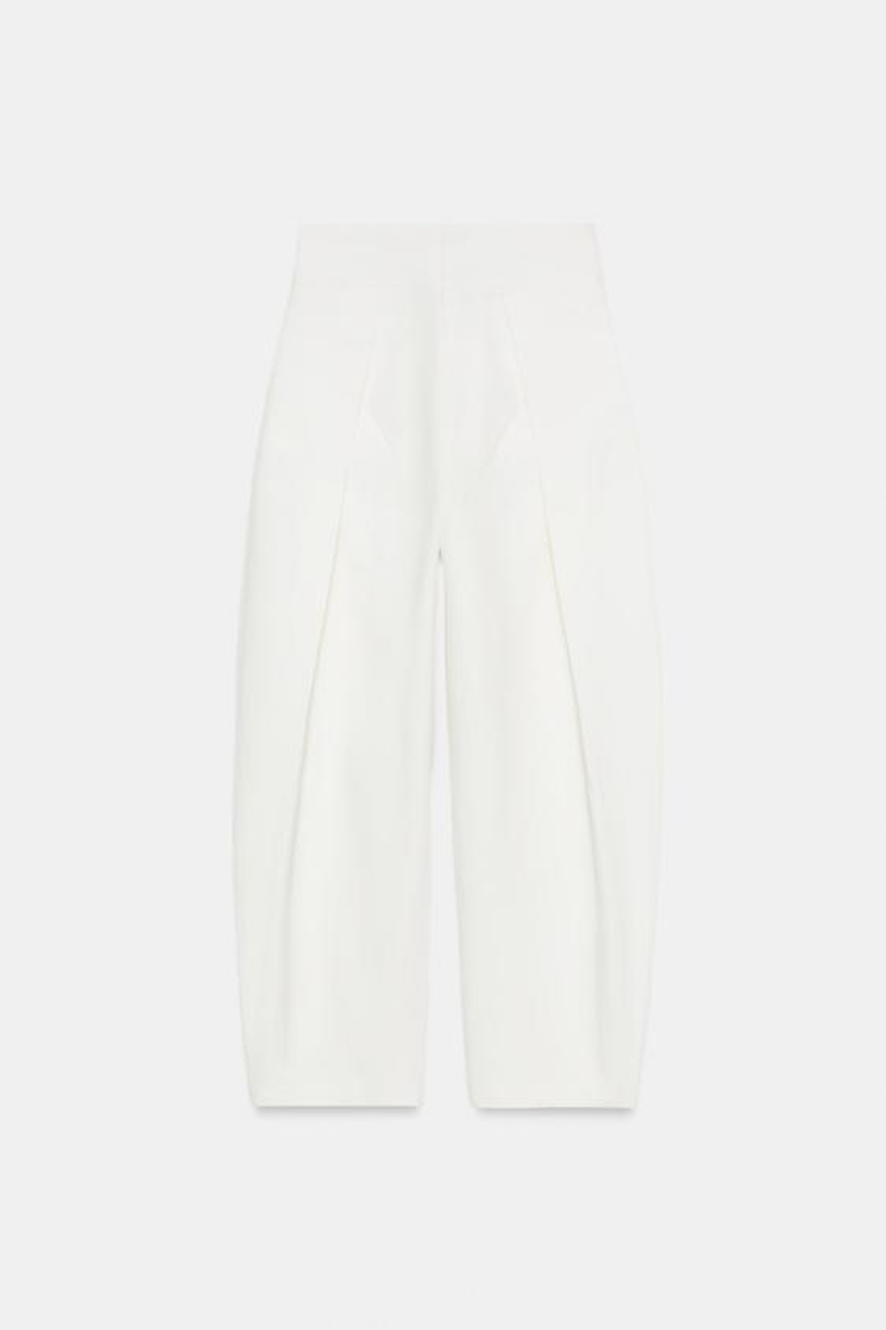 ZARA БРЮКИ BALLOON С ЗАЩИПАМИ, ЭКРЮ