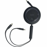 Кабель-зарядка 2в1 Type-C на 2Type-C Baseus Free2Pull Retractable 100W 1.2м (E0415504) чёрный
