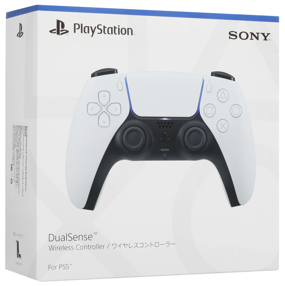 Геймпад беспроводной/проводной Sony PlayStation DualSense basic белый [для Android, iOS, PC, PlayStation 5, подключение - USB Type-C, Bluetooth, виброотдача, питание от USB, от аккумулятора]