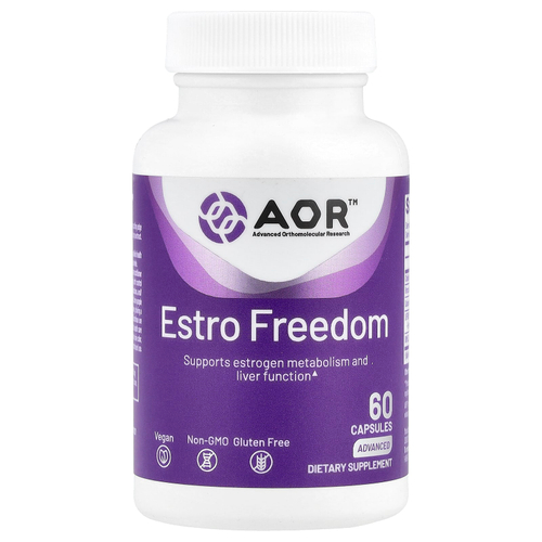 Advanced Orthomolecular Research AOR, Estro Free, 60 капсул