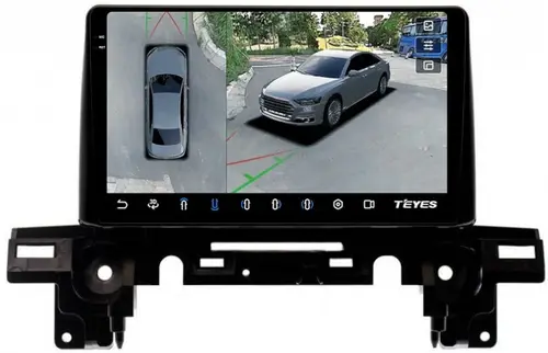 Магнитола для Mazda CX-5 KF 2017-2024+, CX-8 - Teyes CC3-2K-360 на Android 10, Быстрая, 2K QLED, CarPlay, 4G SIM-слот, 4 камеры в комплекте