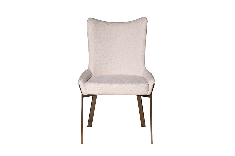 Стул Garda Decor обеденный букле белый+бронза 57*65*91 см