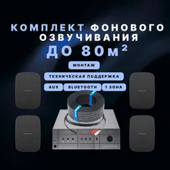 Комплект фонового звука для кафе и ресторана №1 (до 80 м²)