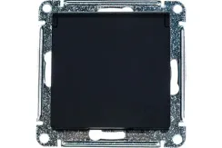 Розетка Systeme Electric ATLASDESIGN с заземлением с крышкой и шторкой карбон 36382