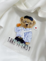 Термонаклейка мишка "Take It Easy"