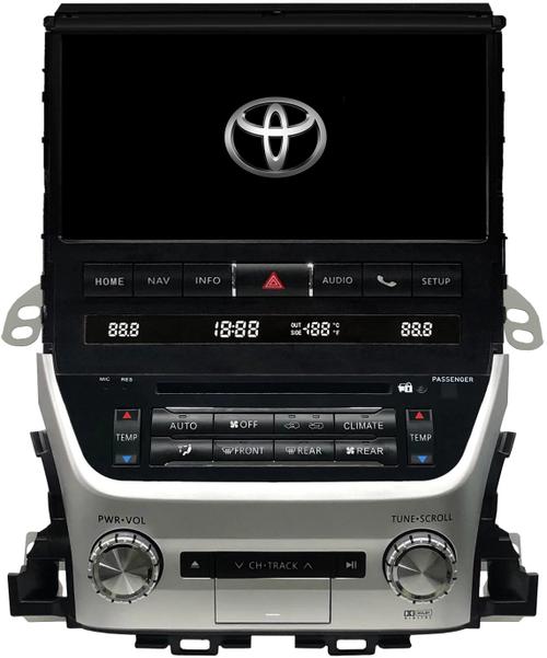 Магнитола для Toyota Land Cruiser 200 2015-2021 (без JBL) - Kuberg ZH-T1000 дисплей 10.1" на Android 12, Быстрая, CarPlay, 4G SIM-слот, блок климата в комплекте