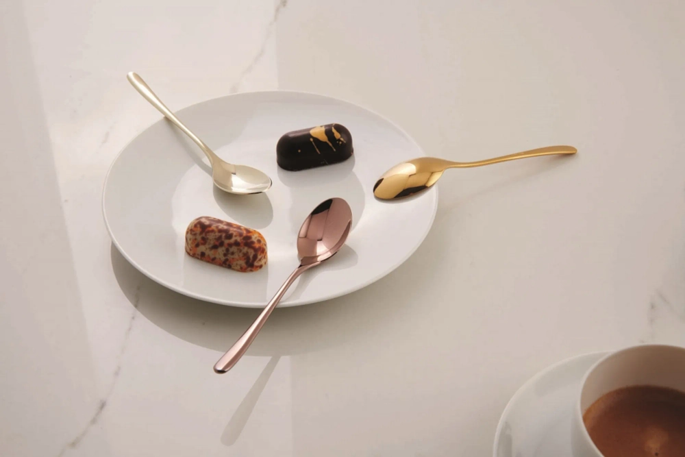 Sambonet Набор из 6 ложек для эспрессо Taste PVD Antique Champagne 52553PA7