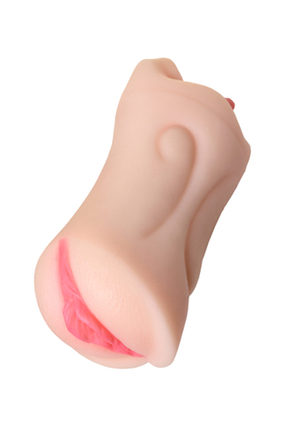 Мастурбатор реалистичный Juicy Pussy by TOYFA Fruity Tongue, рот и вагина, TPE, телесный,19 см