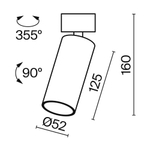 Накладной светодиодный светильник Maytoni FOCUS LED C055CL-L12B4K-W-B