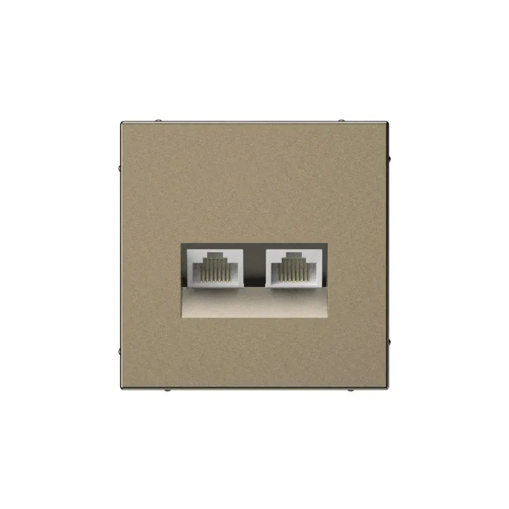 ARTGALLERY РОЗЕТКА двойная компьютерная RJ45+RJ45, кат. 5е, механизм, МОККО