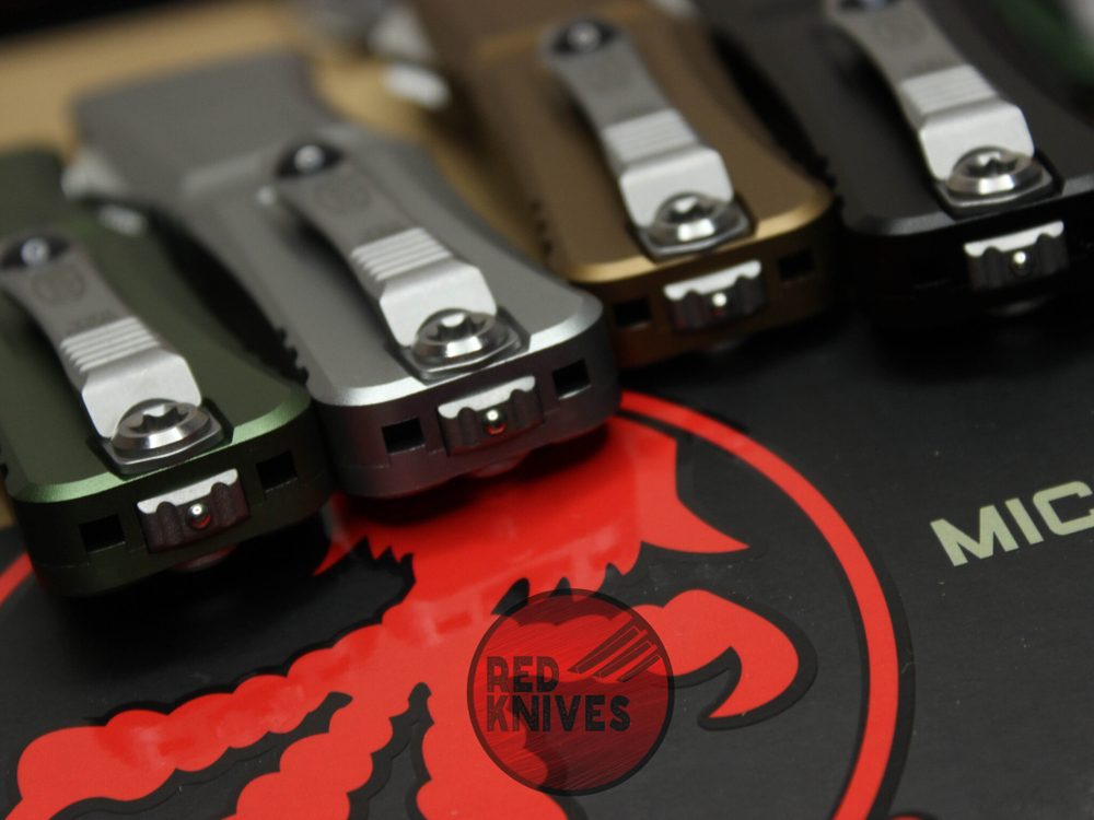 Нож Microtech Troodon 3 BOWIE Gray - рукоять серый алюминий