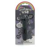 Черная вибропуля Unihorn USB Wild Spirit со стимуляцией язычком (Цвет: черный)