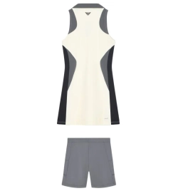Теннисное платье EA7 Woman Jersey - black/butter/asphalt
