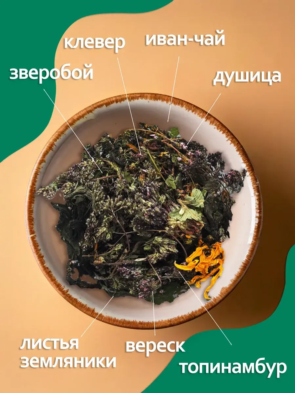 Травяной чай Июльские полевые и лесные травы