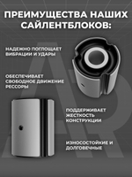 Сайлентблок рессоры для а/м Газель/Соболь/Газель Некст (комплект из 1 штуки)