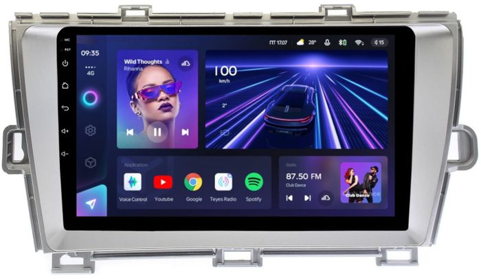 Магнитола для Toyota Prius 30 2009-2015 (правый руль) - Teyes CC3L на Android 10, CarPlay, 4G SIM-слот