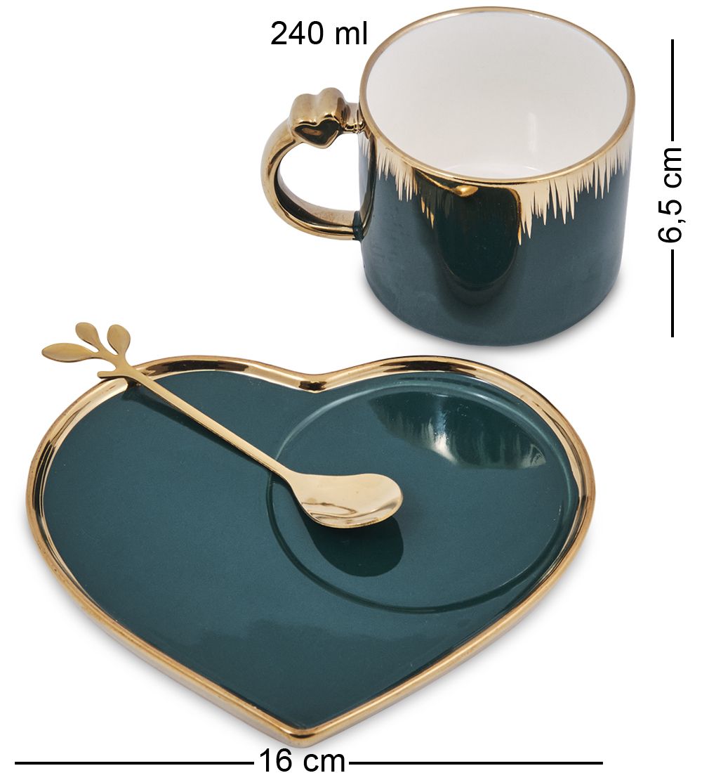 GAEM Art MUG-417/3 Чайная пара «Сердце»
