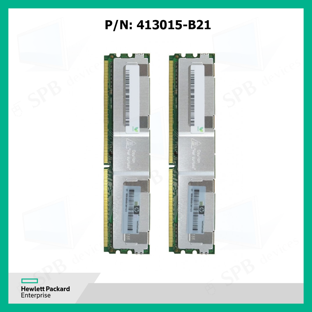 Модуль памяти HP 16 GB Fully Buffered DIMMs PC2-5300 2 x 8 GB memory Kit (BL460c/480c/680c/160G5/360G5/380G5/580G5) 413015-B21 ( 398709-071, 454502-001 )