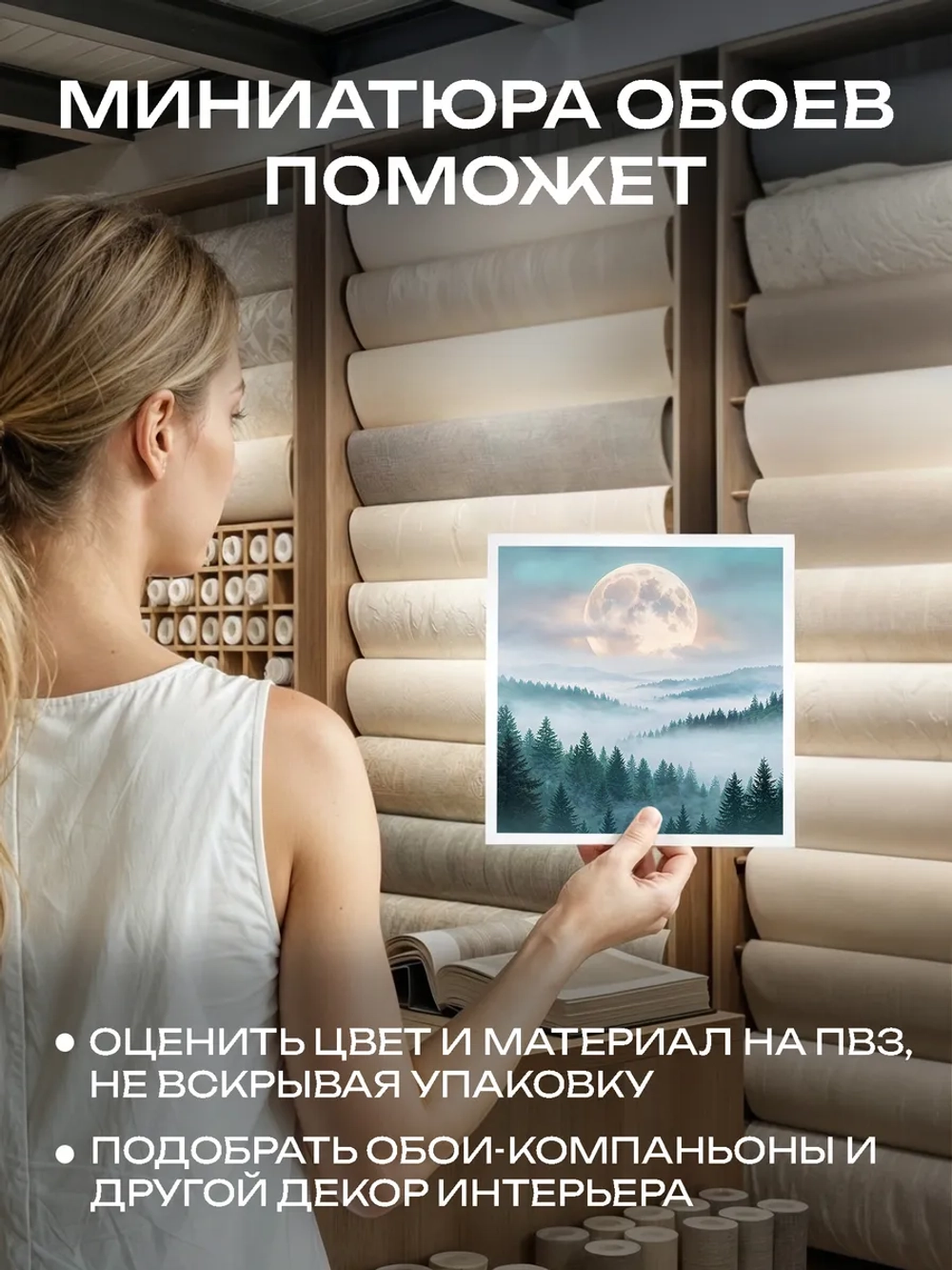 Фотообои 3d в спальню и для зала туманный лес
