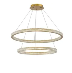 Люстра подвесная светодиодная NewRgy 2105-DW-6+8 PAINT GOLD, 70 Вт, золотая