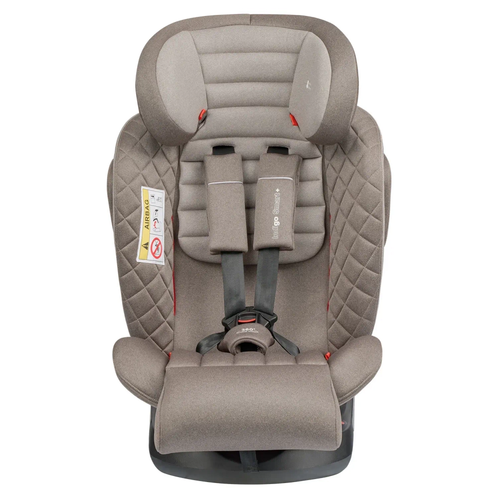 Автокресло Indigo SMART+ ISOFIX (0-36 кг) бежево-коричневый