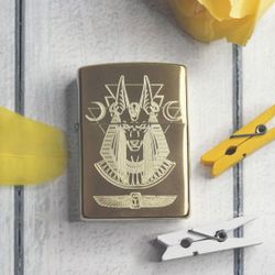 Зажигалка Zippo (204B Brushed Brass) с гравировкой на заказ