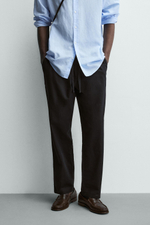 БРЮКИ RELAXED FIT ИЗ ХЛОПКА И ЛЬНА — ZARA · 4470/460