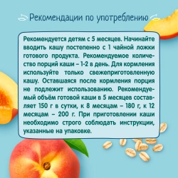 Каша Фрутоняня молочная Овсяная с персиком 200г с 5 месяцев
