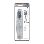 Прозрачный вибратор с блёстками JAMMY JELLY CRUSHY GLITTER - 19 см. (Цвет: прозрачный)