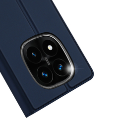 Чехол книжка из PU кожи синего цвета от Dux Ducis для Xiaomi Redmi Note 14 Pro+ 5G, серия Skin Pro Series Case